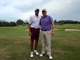 Los Angeles Lakers head basketball coach Byron Scott  at Vista Vallarta Club de Golf Director of Golf David Quiroz in Puerto Vallarta Mexico  – Best Places In The World To Retire – International Living